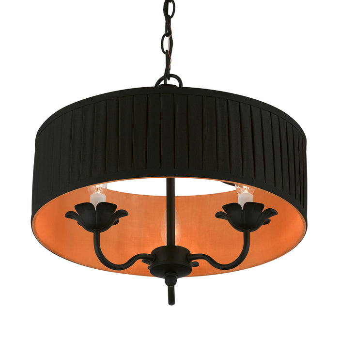 Livex Lighting 41863-04 Three Light Pendant, Black
