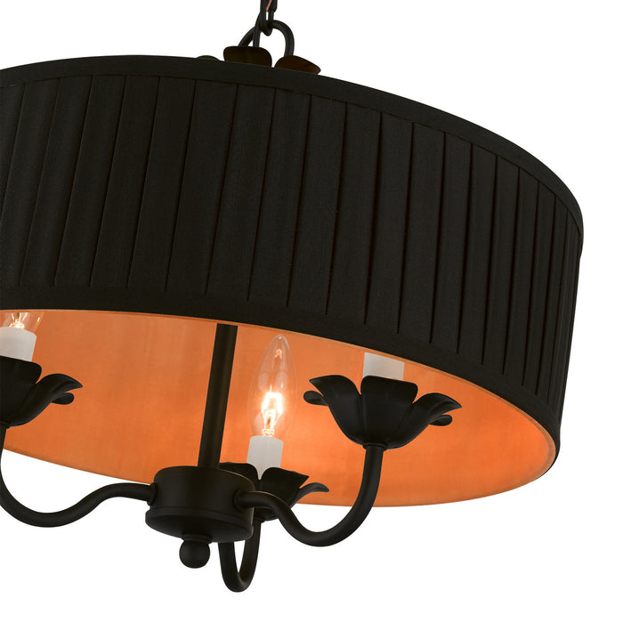 Livex Lighting 41863-04 Three Light Pendant, Black