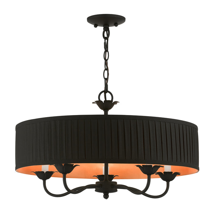 Livex Lighting 41865-04 Five Light Pendant, Black