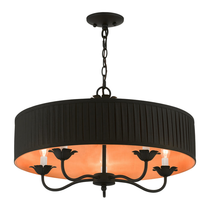 Livex Lighting 41865-04 Five Light Pendant, Black