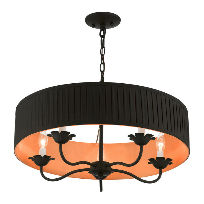 Livex Lighting 41865-04 Five Light Pendant, Black