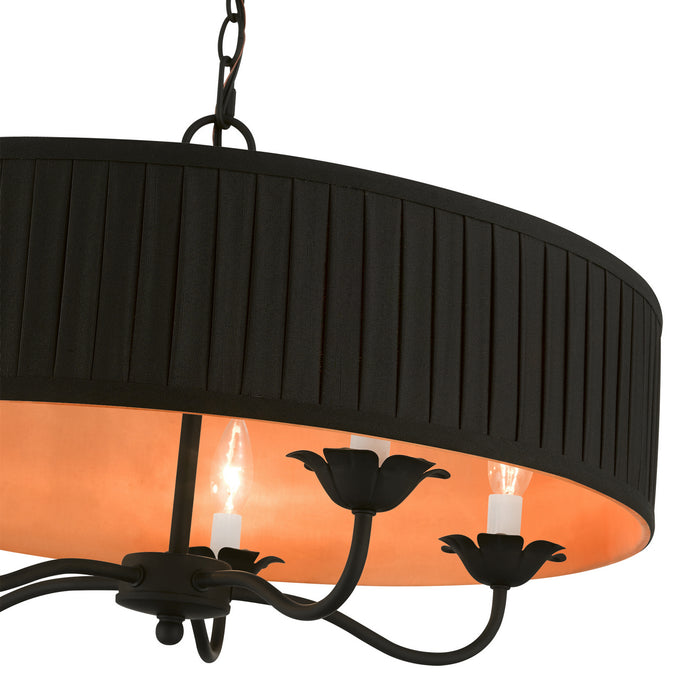 Livex Lighting 41865-04 Five Light Pendant, Black