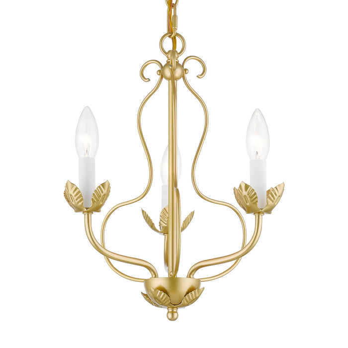 Livex Lighting 42903-33 Three Light Chandelier, Soft Gold