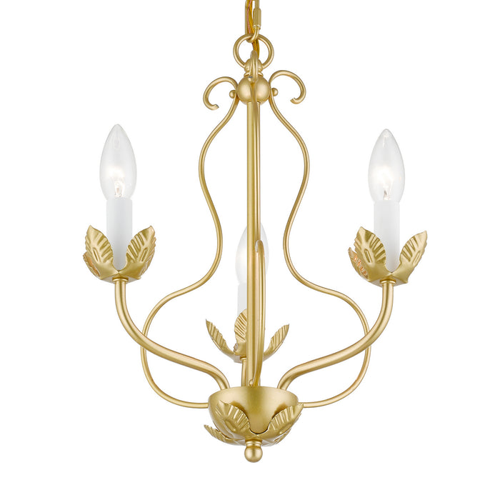 Livex Lighting 42903-33 Three Light Chandelier, Soft Gold