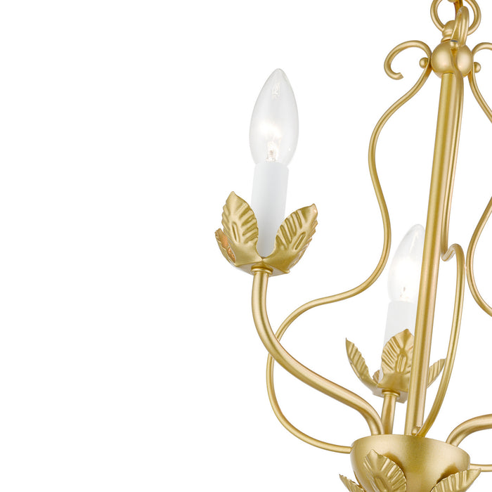 Livex Lighting 42903-33 Three Light Chandelier, Soft Gold