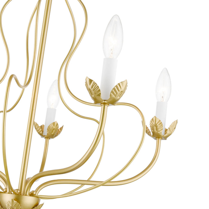 Livex Lighting 42905-33 Five Light Chandelier, Soft Gold
