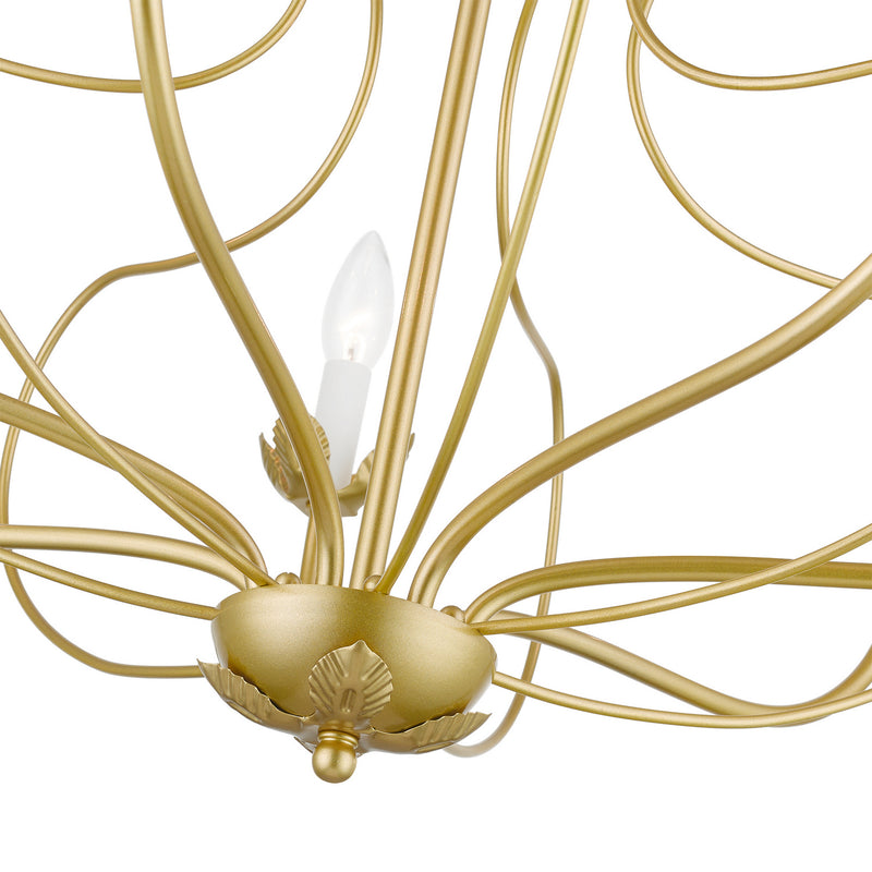 Livex Lighting 42907-33 Seven Light Chandelier, Soft Gold