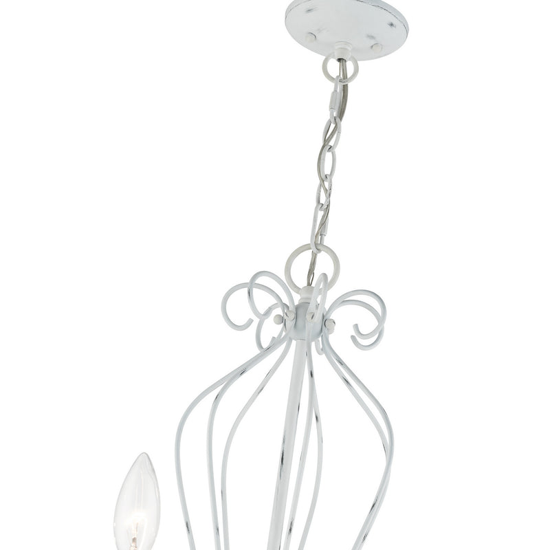 Livex Lighting 42907-60 Seven Light Chandelier, Antique White w/ Antique Brasss