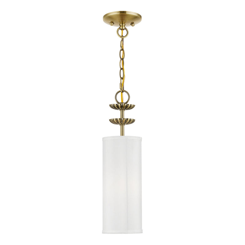 Livex Lighting 42981-01 One Light Mini Pendant, Antique Brass