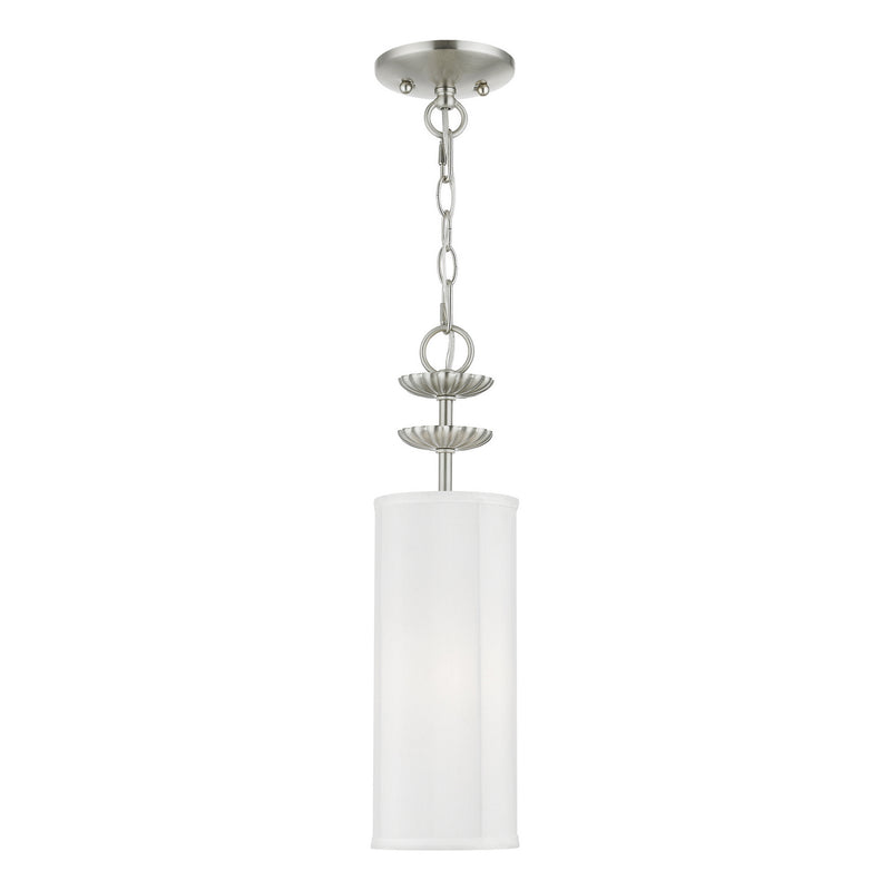 Livex Lighting 42981-91 One Light Mini Pendant, Brushed Nickel