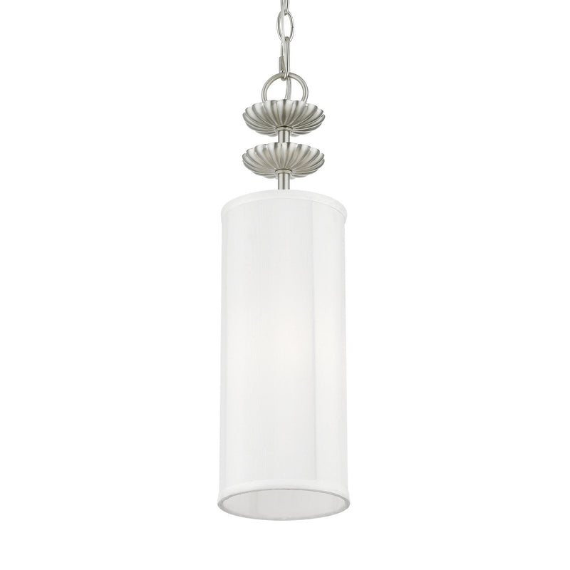 Livex Lighting 42981-91 One Light Mini Pendant, Brushed Nickel