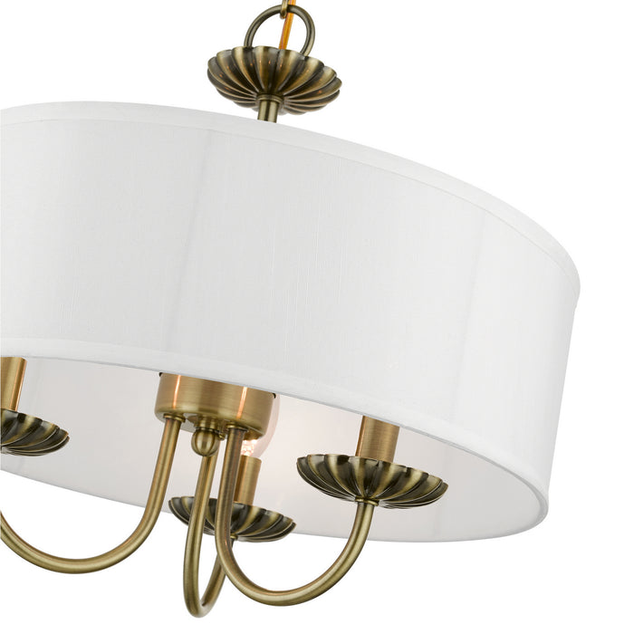 Livex Lighting 42983-01 Three Light Pendant, Antique Brass