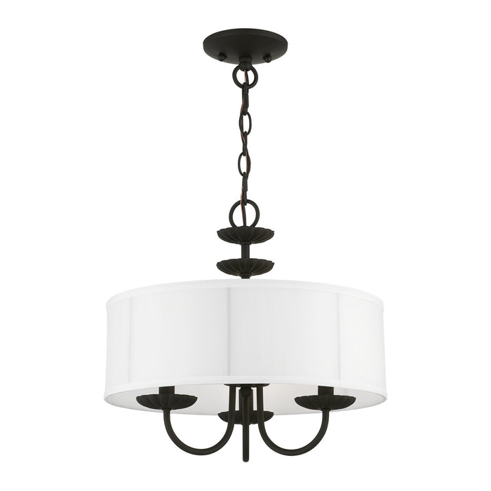 Livex Lighting 42983-04 Three Light Pendant, Black