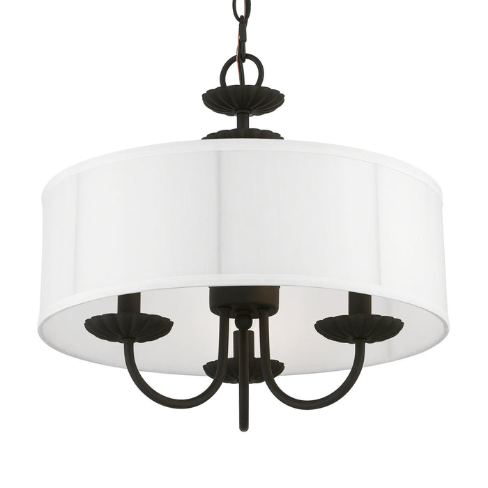 Livex Lighting 42983-04 Three Light Pendant, Black