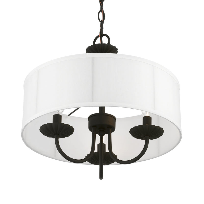 Livex Lighting 42983-04 Three Light Pendant, Black
