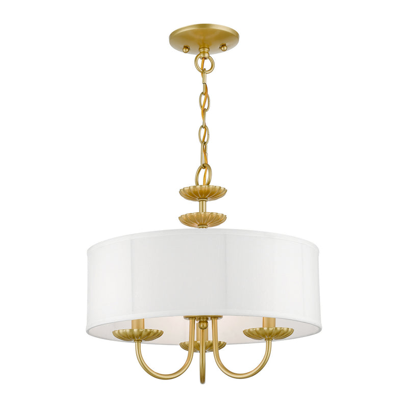 Livex Lighting 42983-33 Three Light Pendant, Soft Gold