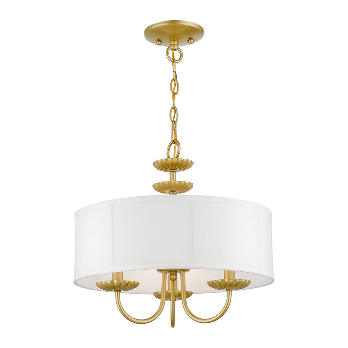 Livex Lighting 42983-33 Three Light Pendant, Soft Gold
