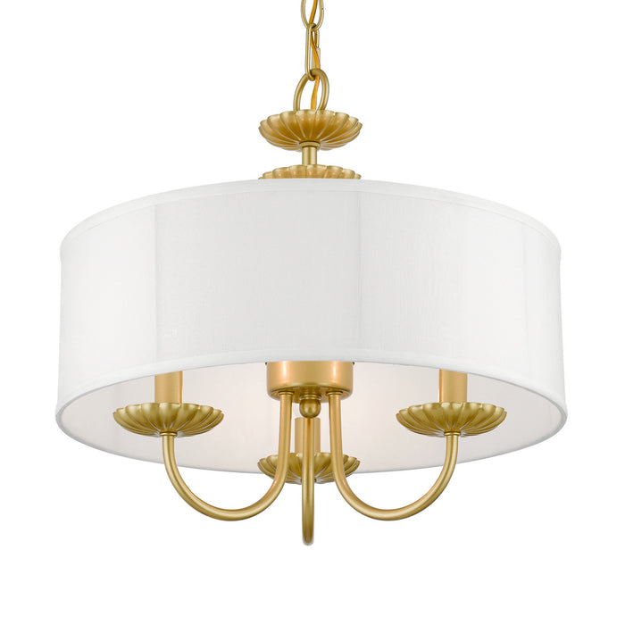 Livex Lighting 42983-33 Three Light Pendant, Soft Gold