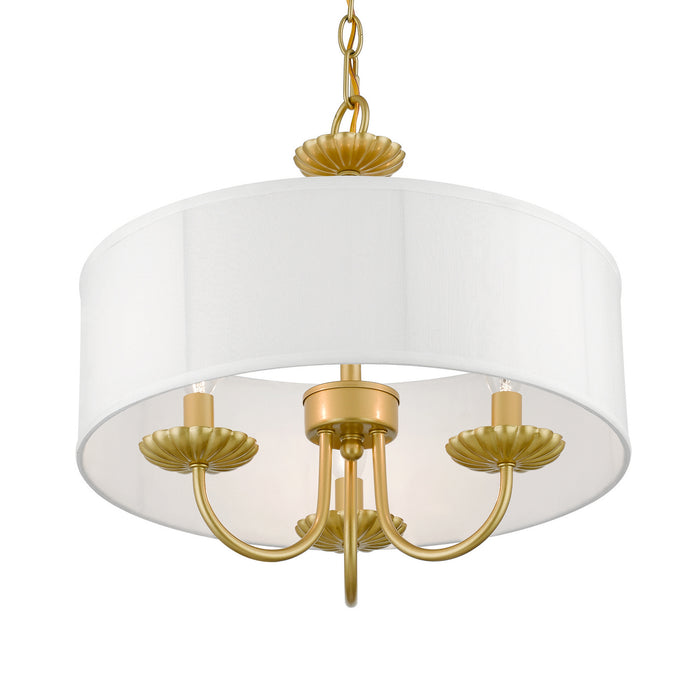 Livex Lighting 42983-33 Three Light Pendant, Soft Gold