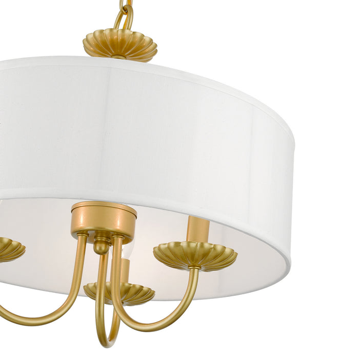 Livex Lighting 42983-33 Three Light Pendant, Soft Gold