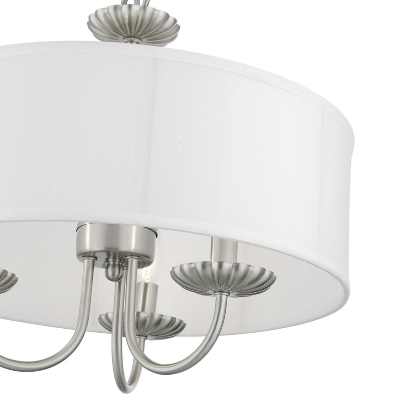 Livex Lighting 42983-91 Three Light Pendant, Brushed Nickel