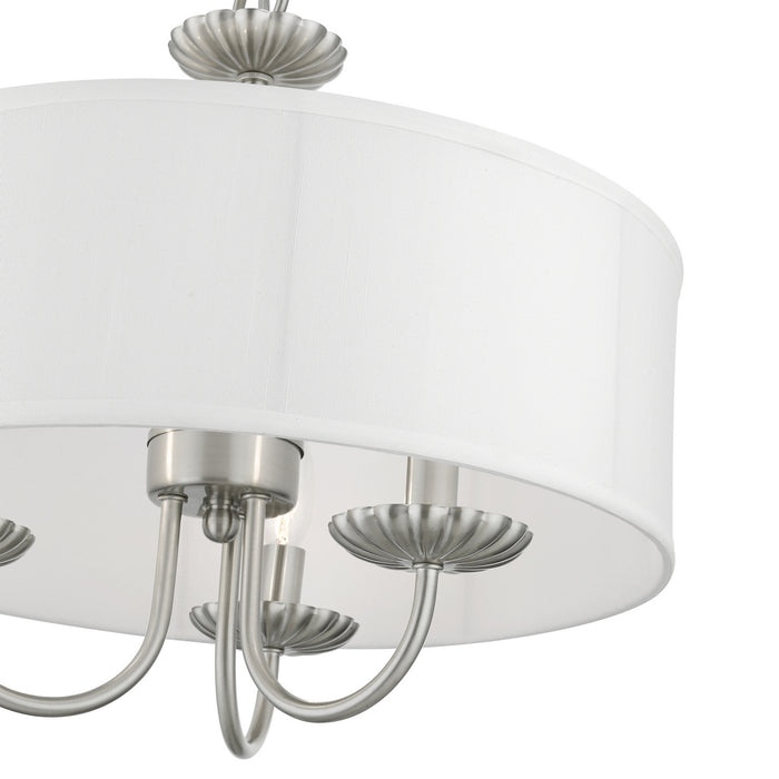 Livex Lighting 42983-91 Three Light Pendant, Brushed Nickel