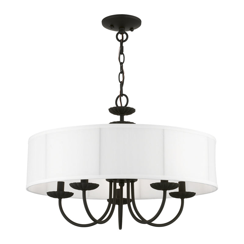 Livex Lighting 42985-04 Five Light Pendant, Black