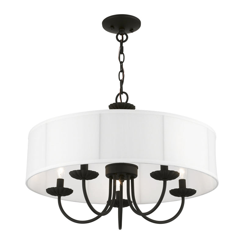 Livex Lighting 42985-04 Five Light Pendant, Black