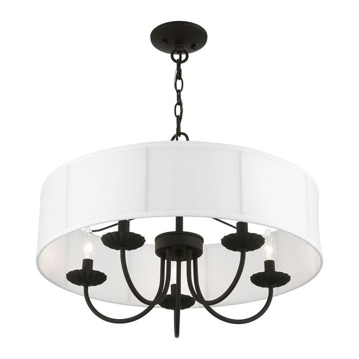 Livex Lighting 42985-04 Five Light Pendant, Black