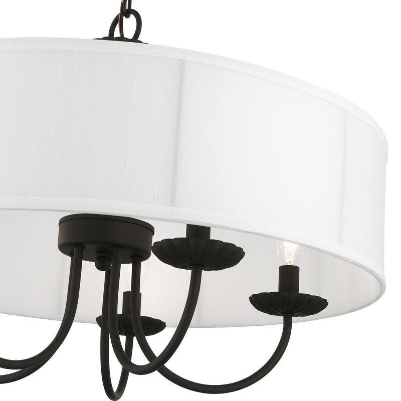 Livex Lighting 42985-04 Five Light Pendant, Black