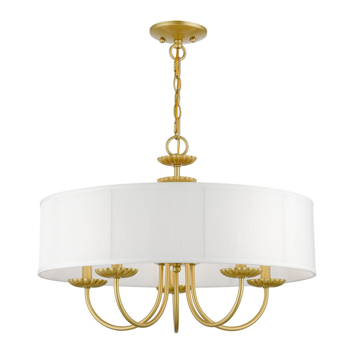 Livex Lighting 42985-33 Five Light Pendant, Soft Gold