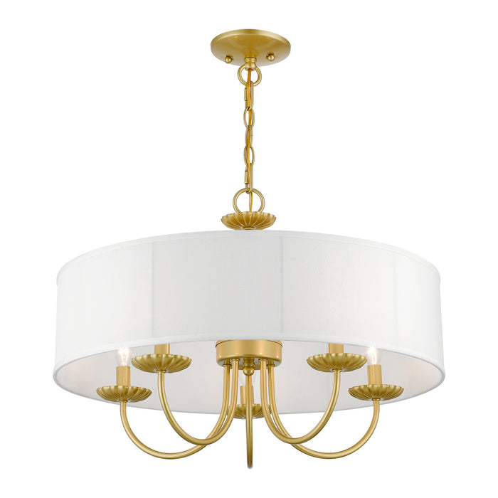 Livex Lighting 42985-33 Five Light Pendant, Soft Gold