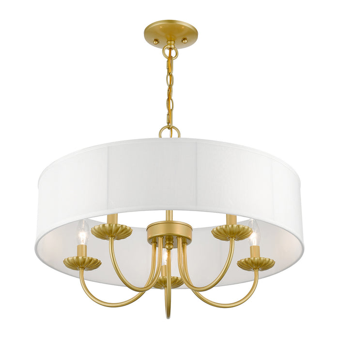 Livex Lighting 42985-33 Five Light Pendant, Soft Gold