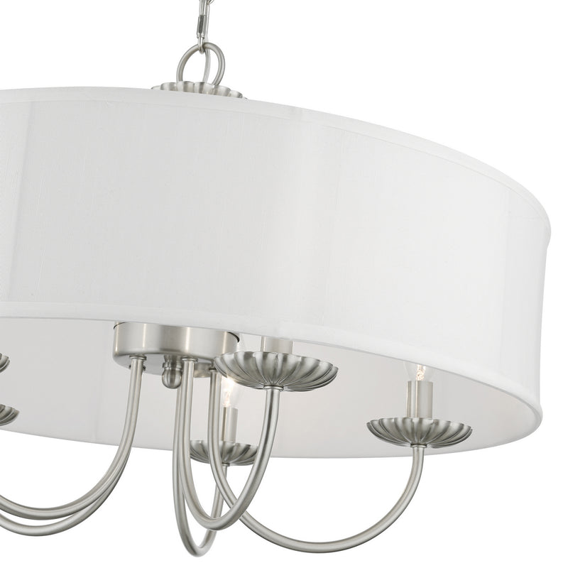 Livex Lighting 42985-91 Five Light Pendant, Brushed Nickel