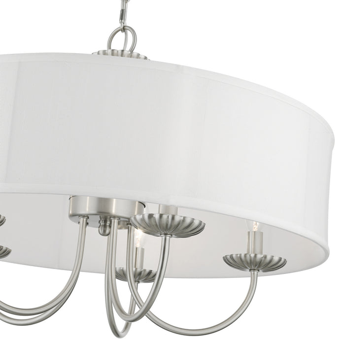 Livex Lighting 42985-91 Five Light Pendant, Brushed Nickel