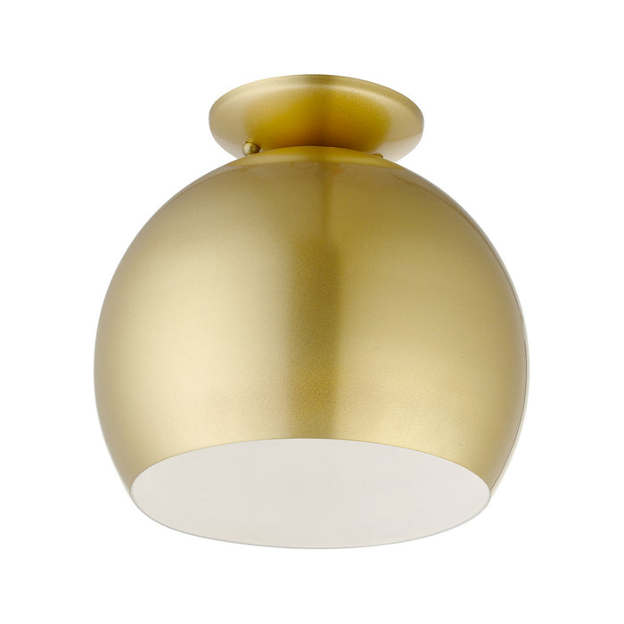 Livex Lighting 43390-33 One Light Semi-Flush Mount, Soft Gold