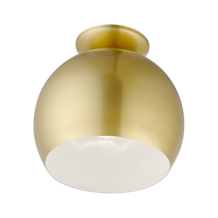 Livex Lighting 43390-33 One Light Semi-Flush Mount, Soft Gold