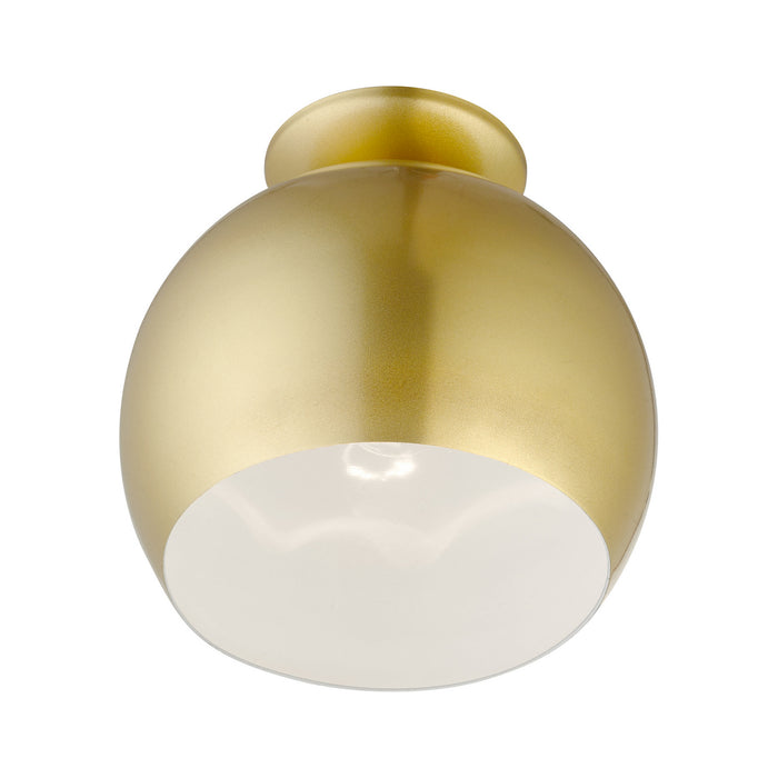Livex Lighting 43390-33 One Light Semi-Flush Mount, Soft Gold