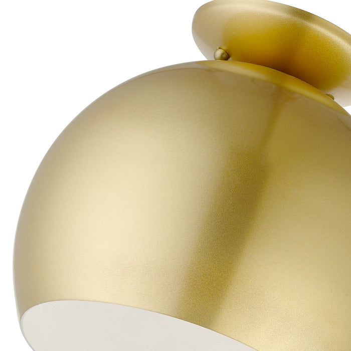 Livex Lighting 43390-33 One Light Semi-Flush Mount, Soft Gold