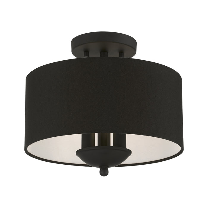 Livex Lighting 43441-04 Three Light Semi-Flush Mount, Black