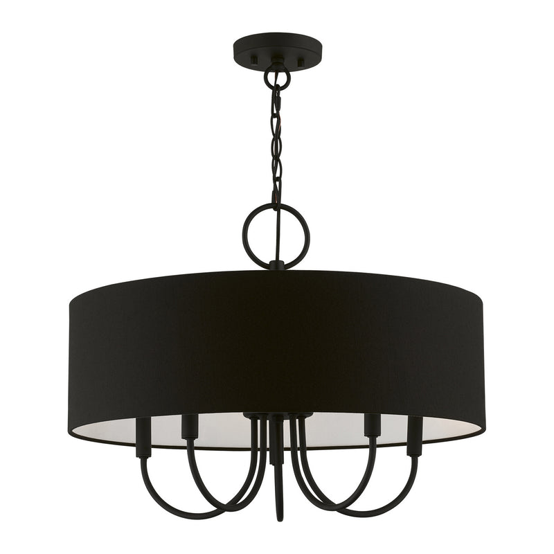 Livex Lighting 43445-04 Five Light Pendant, Black