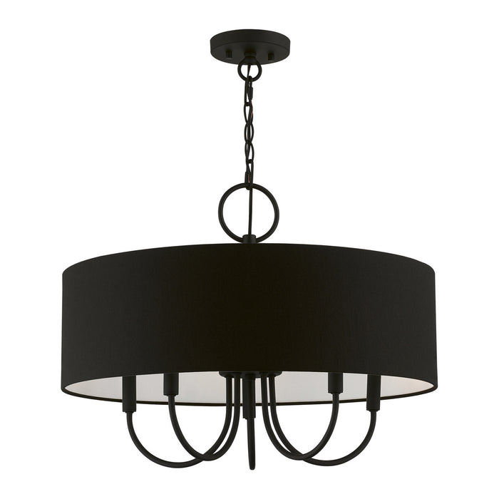 Livex Lighting 43445-04 Five Light Pendant, Black