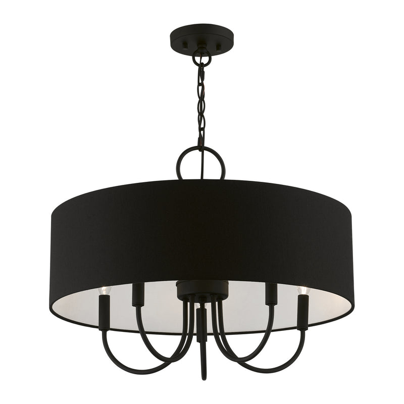 Livex Lighting 43445-04 Five Light Pendant, Black