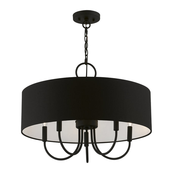 Livex Lighting 43445-04 Five Light Pendant, Black