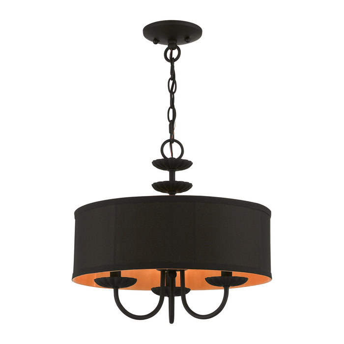 Livex Lighting 45123-04 Three Light Pendant, Black
