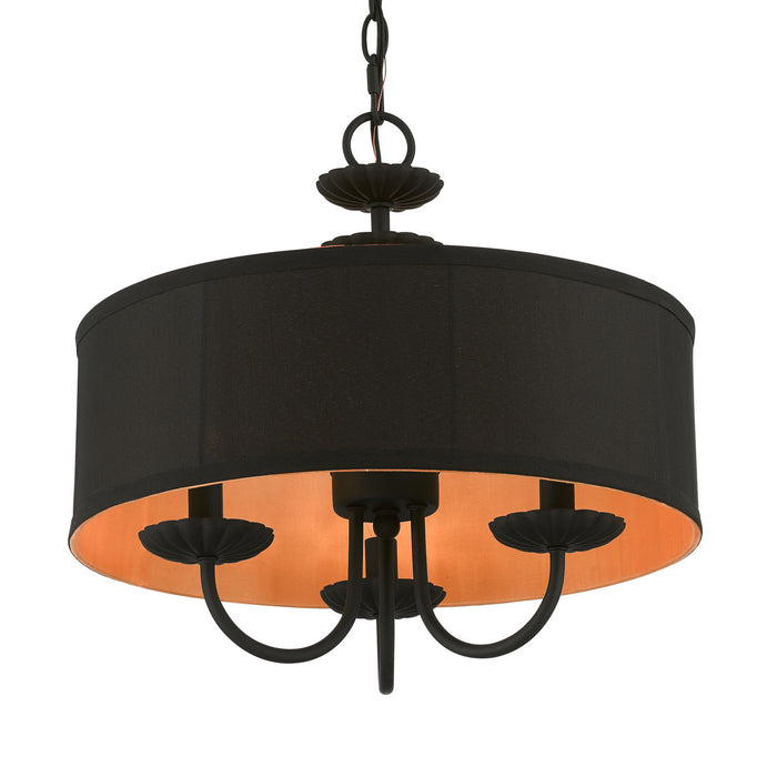 Livex Lighting 45123-04 Three Light Pendant, Black