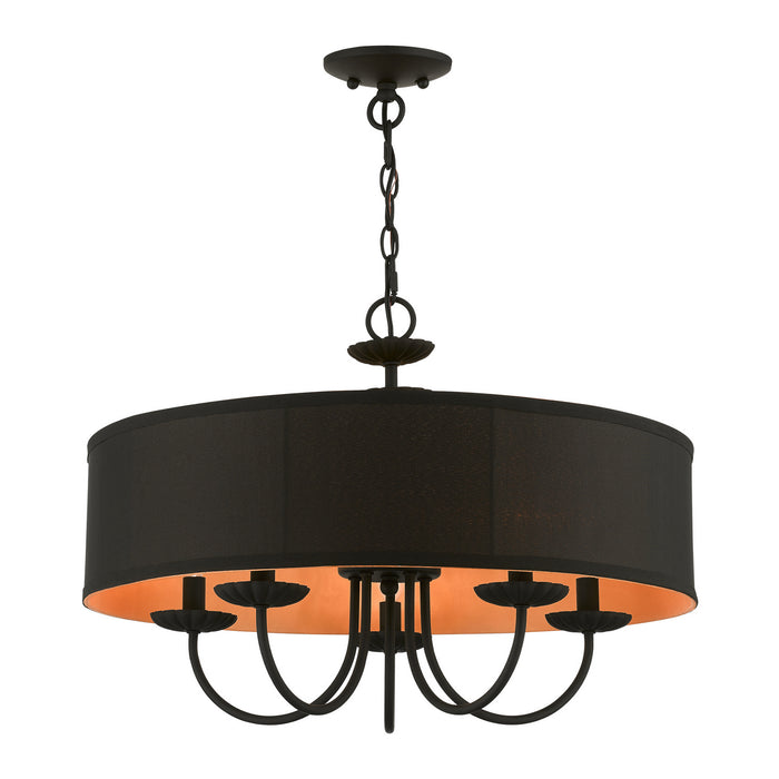 Livex Lighting 45125-04 Five Light Pendant, Black