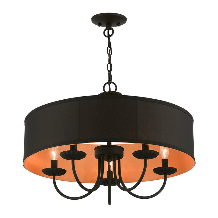 Livex Lighting 45125-04 Five Light Pendant, Black