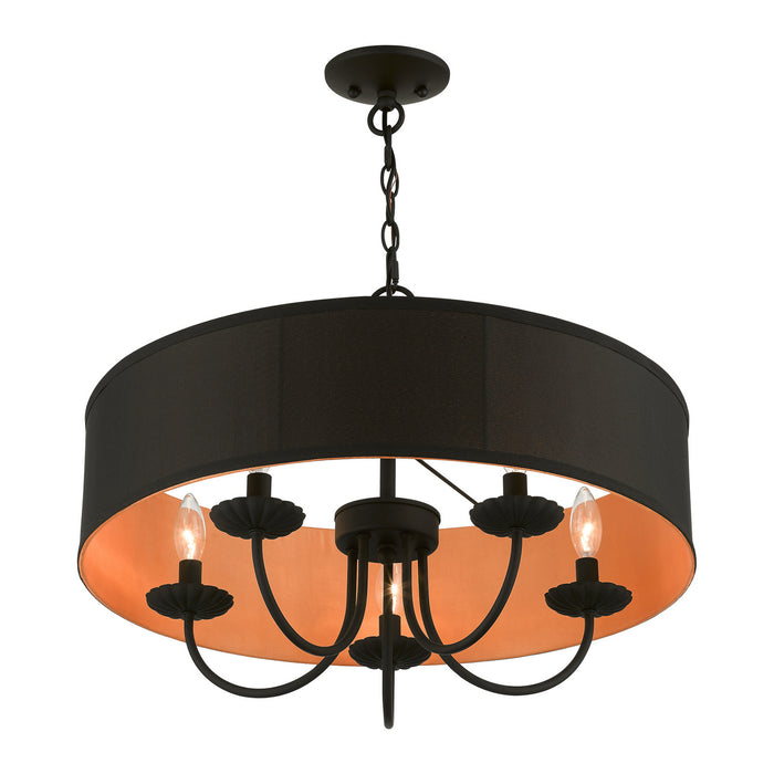 Livex Lighting 45125-04 Five Light Pendant, Black