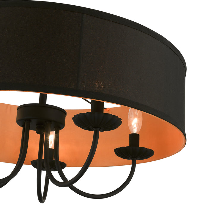 Livex Lighting 45125-04 Five Light Pendant, Black